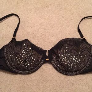 NWT Victoria Secret rhinestone bra unlined 34c